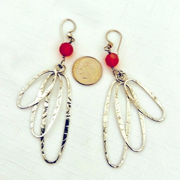 Sterling Silver~Long Earrings - Picture 5 of 7